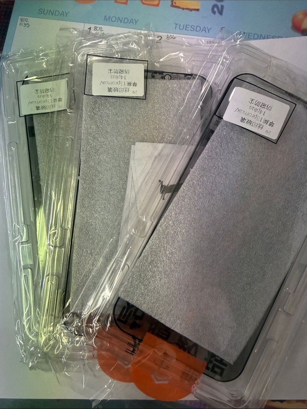 Triple Pack Black Smartphone Screen Protectors